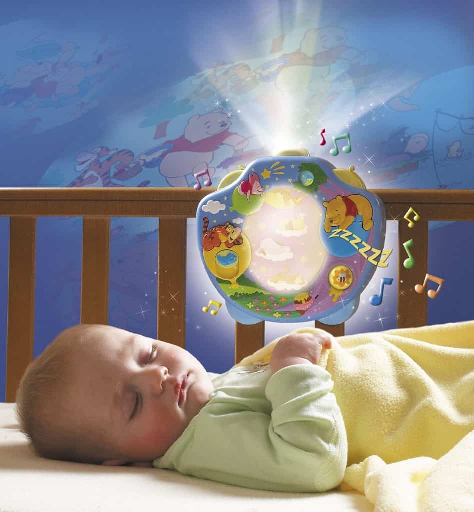 Veilleuse bébé avec projection au plafond nuit étoilée